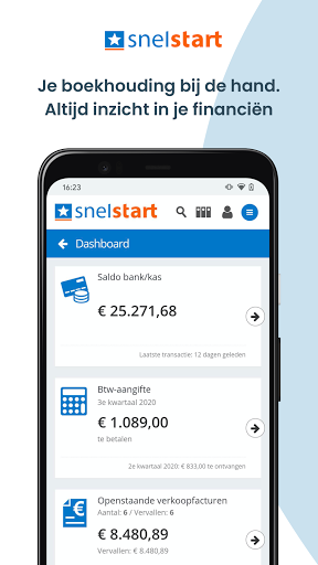 Android application SnelStart Boekhouden screenshort