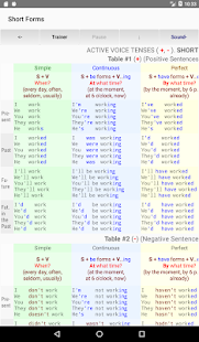 English Tenses Bildschirmfoto