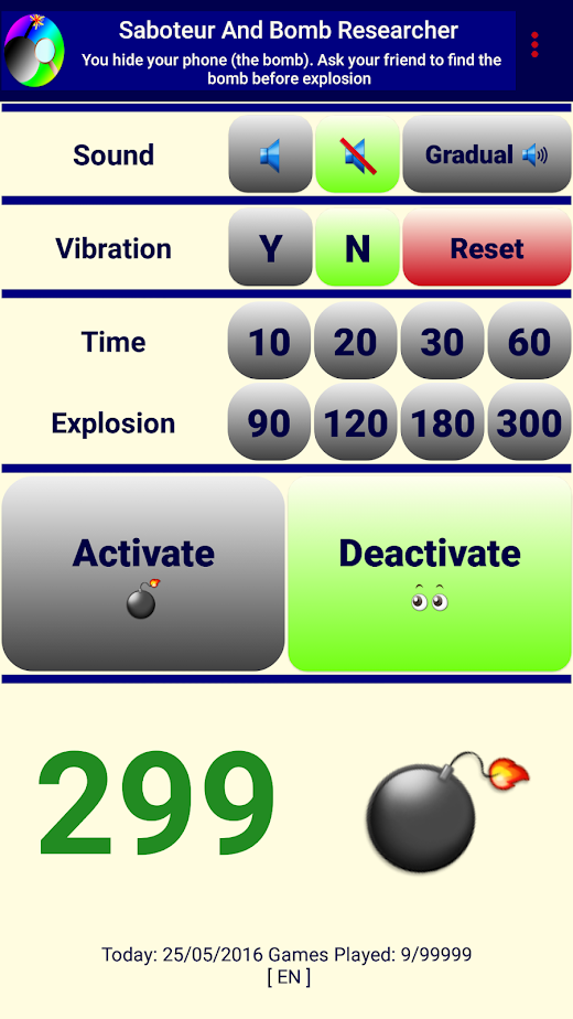 Android application Saboteur And Bomb Researcher screenshot