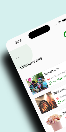 Android application Eventish Organizer screenshort