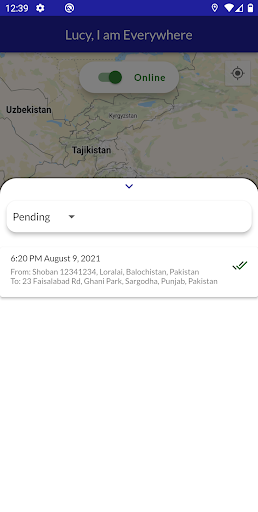Android application Lucy Driver screenshort