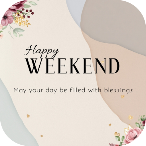 happy weekend greetings logo