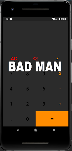 Android application BADMAN CALCULATOR screenshort