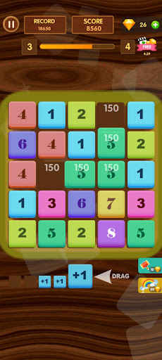Drag and Merge Puzzle Game