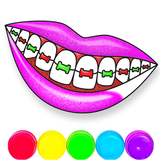 Glitter Lips Coloring Game  Icon