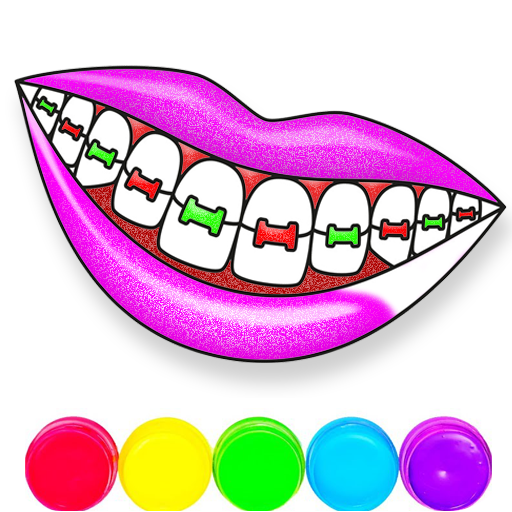 Glitter Lips Coloring Game Header - AppWisp.com