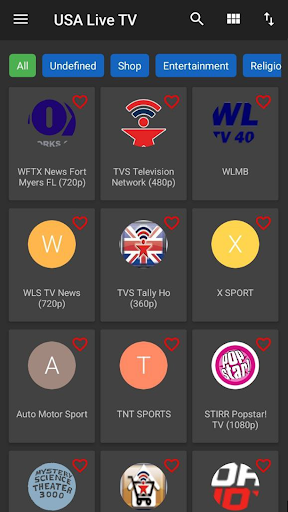 Android application USA Live TV screenshort