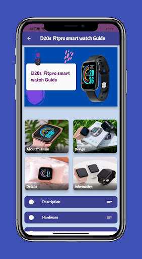 Android application D20s Fitpro smart watch Guide screenshort
