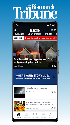 Android application Bismarck Tribune screenshort
