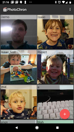 Android application PhotoChron - timelapse selfie screenshort