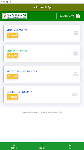 Visit and Audits Screen 2
