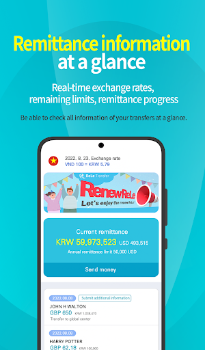 ReLe Transfer Remittance Screen 3