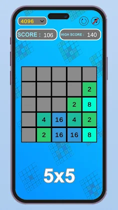 2048-16384 Number Puzzle Game - Screenshot 2