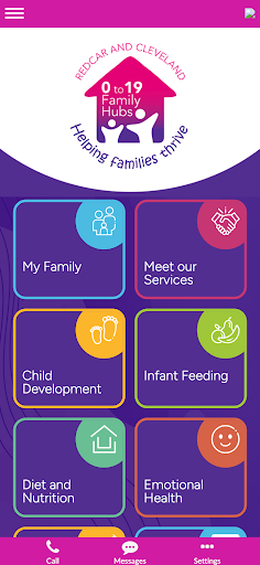 Android application Redcar & Cleveland family hubs screenshort