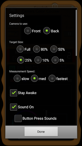 Screenshot of Camera Color Counter