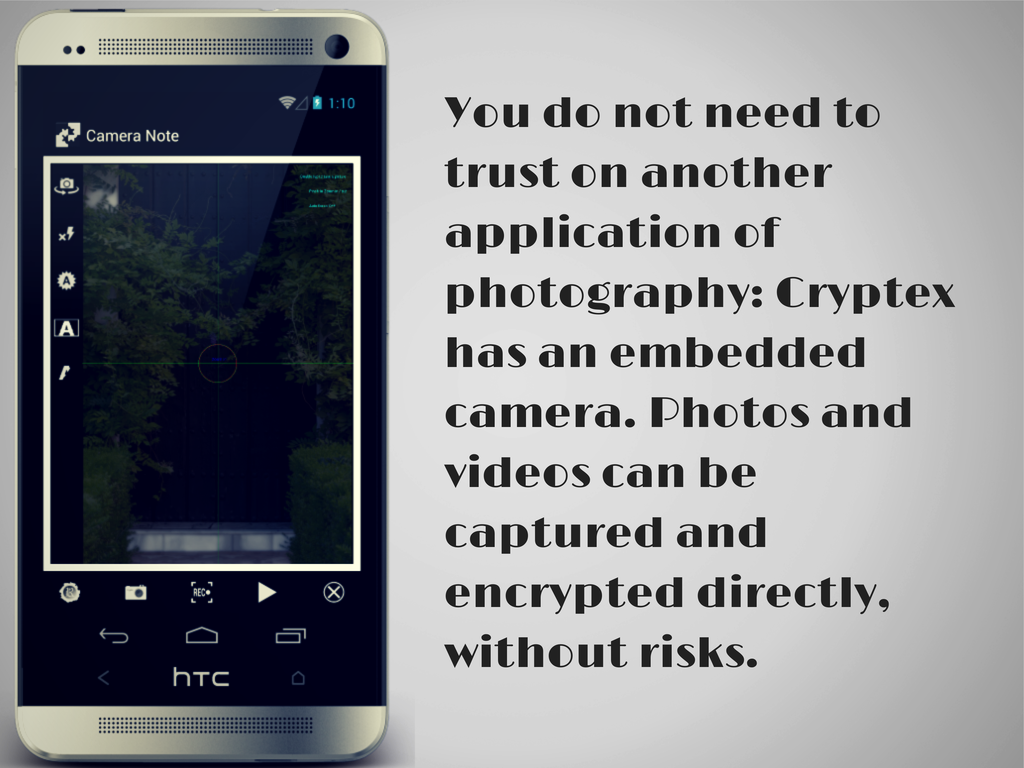 Android application Cryptex Secret Safe screenshort