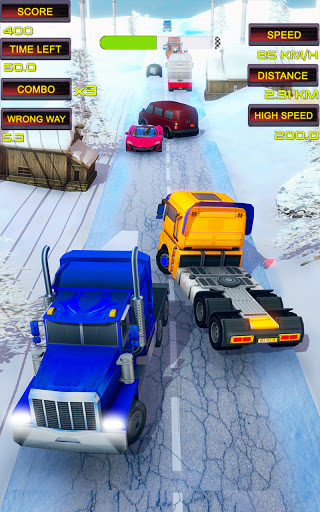 Heavy Duty Highway Truck Extreme Traffic Overtake