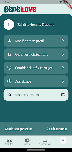 Android application Bénélove screenshort