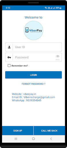 Android application ViberPay screenshort