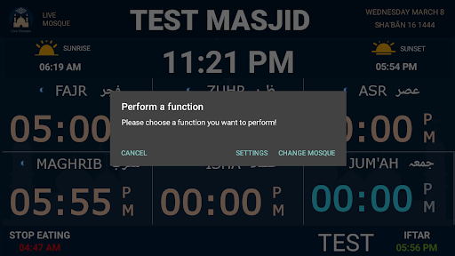 Mosjid Clock (Masjid Display) Screen 3