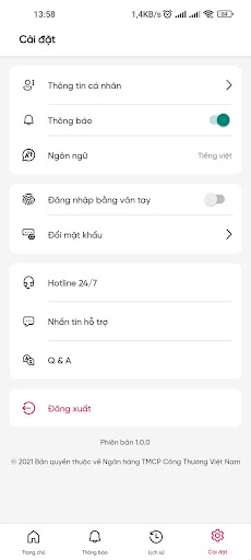 VietinBank iPOS Screen 3