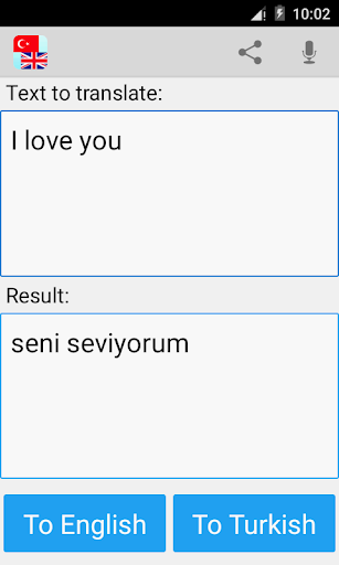 Turkish English Translator Screen 3