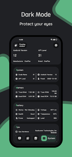 System Monitor Cpu Ram Battery - Tools - apps