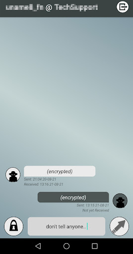 Secure Communication Screen 2