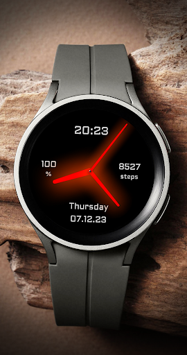 Android application EY08 Red Glow Watchface screenshort