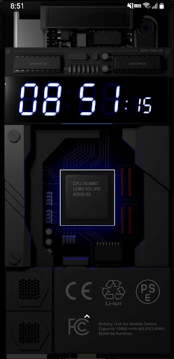 Circuit Board Clock LWP Screen 2