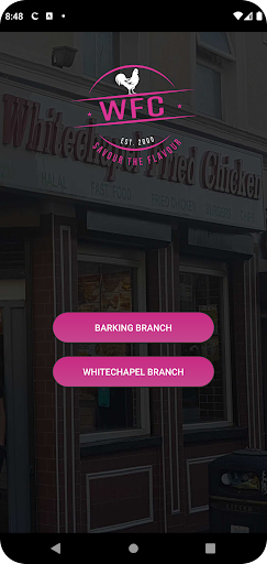 Android application Whitechapel Fried Chicken WFC screenshort