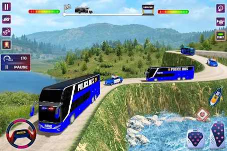 警車駕駛模擬器: 警車模擬器巴士遊戲