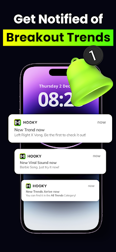 Hooky AI Tool for TikTok,Insta Screen 3