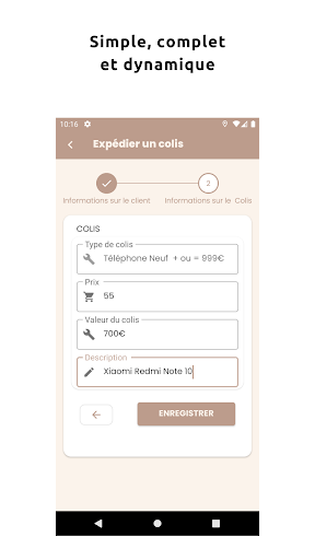 Android application SUIVICO screenshort