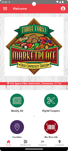 Android application Three Forks Marketplace screenshort