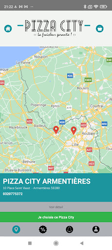 Android application Pizza City screenshort