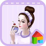 lovely girl violet dodol theme icon
