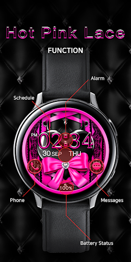 Hot Pink Lace_Watchface Screen 2