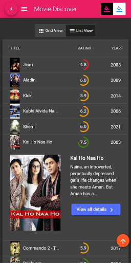 Android application Movie-Discover (Powered by TMD screenshort