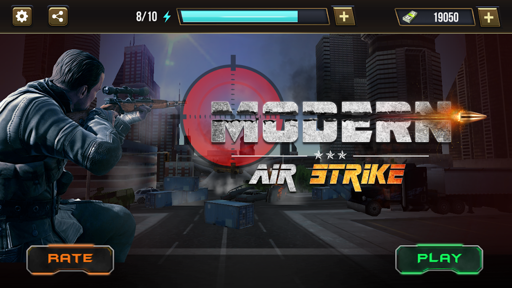 Modern Air Strike - FPS Sniper Gun Shooting Games 9 APK + Mod (Unlimited money) untuk android