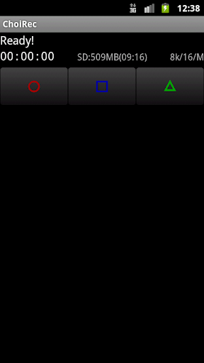 Android application ChoiRec screenshort