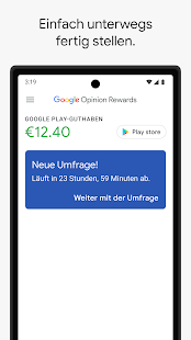 Google Umfrage-App Screenshot