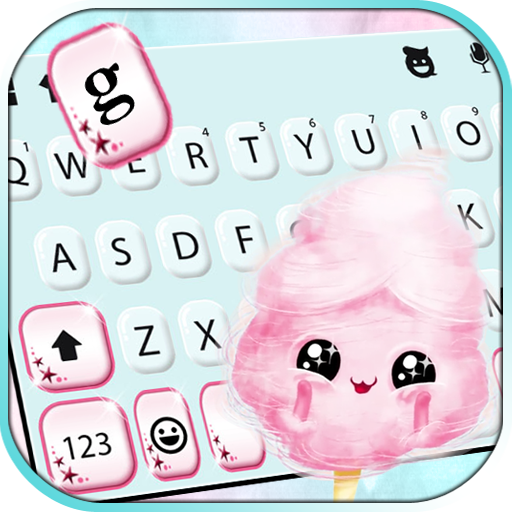 Pink Cotton Candy Keyboard Bac logo