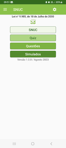 Android application SNUC 2024 - Lei nº 9.985 screenshort