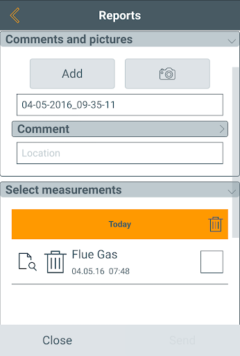 Screenshot of testo 330i App