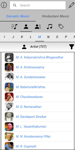 Android application Carnatic Music Vault screenshort