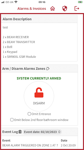 Alarms 4 Scaffolding Screen 3