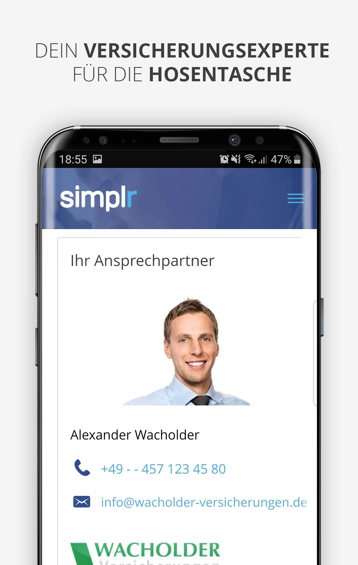 Android application simplr screenshort