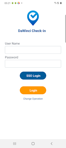 Android application DaWinci Check-In screenshort