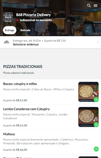 868 Pizzaria Delivery Screen 3